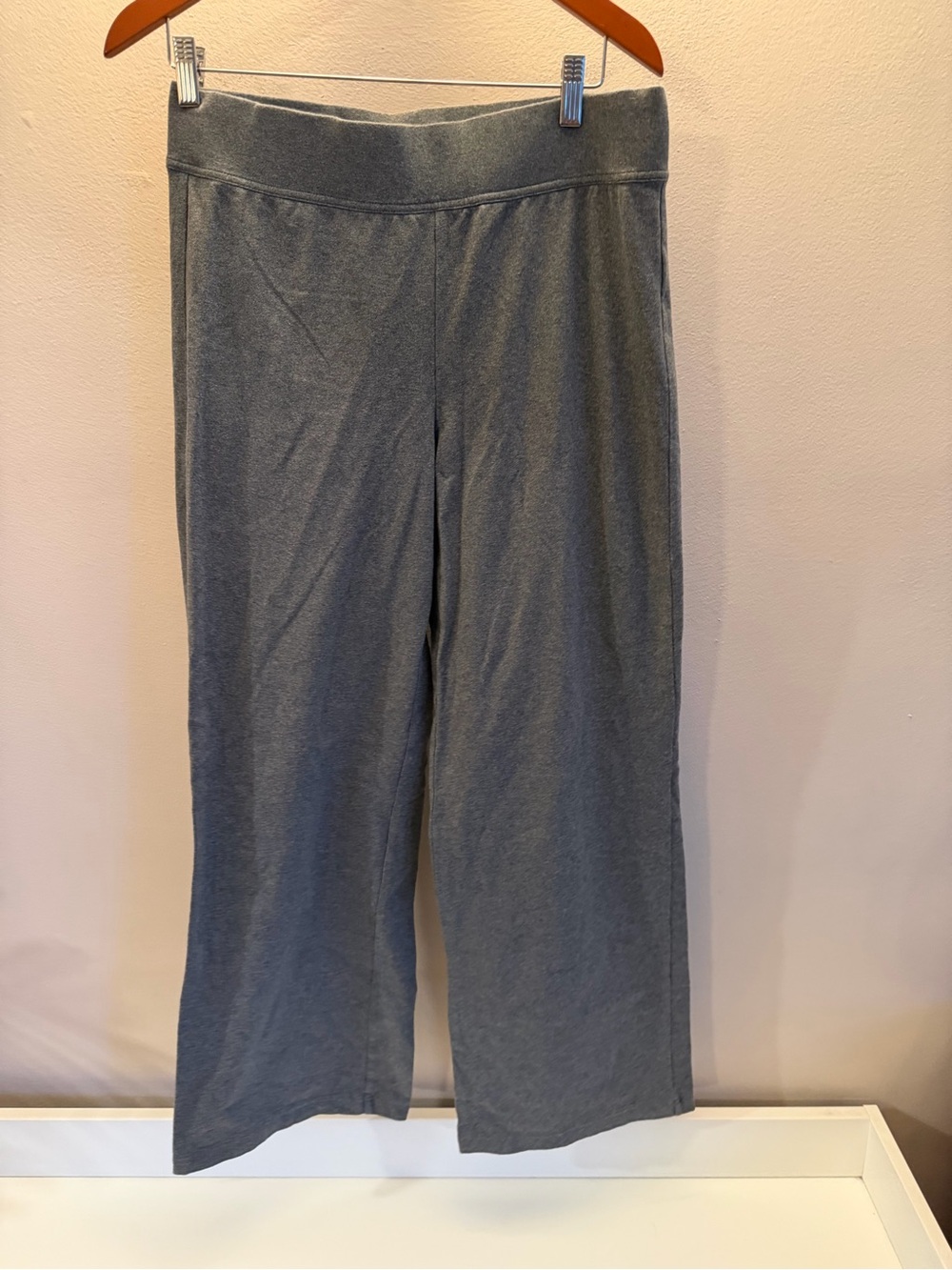 Wide Leg Lounge Pants in Heather Gray medium